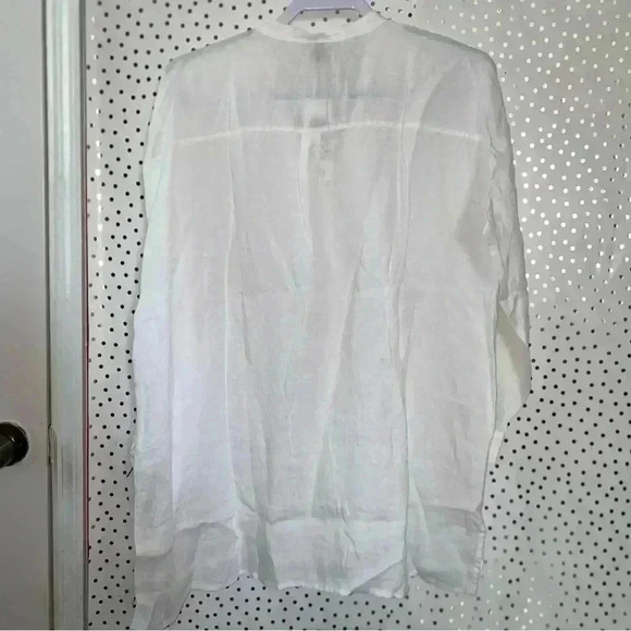 Eileen Fisher White Mandarín Top - Picture 4 of 5